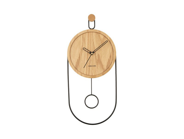 Wall Clock Swing Pendulum - Light wood