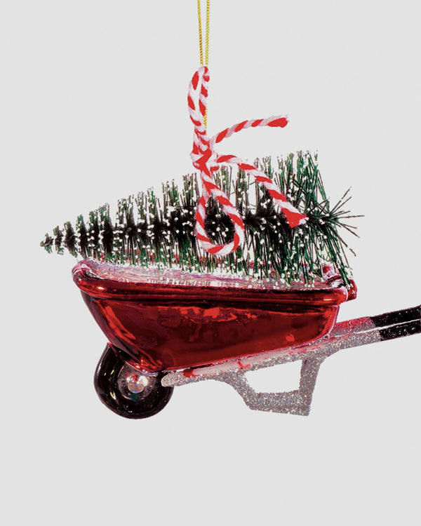 Wheelbarrow with Tree Bauble