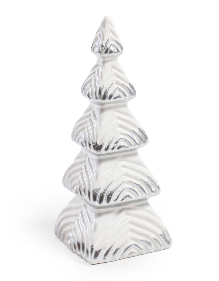 White & Silver Ceramic Christmas Tree (PROMO)