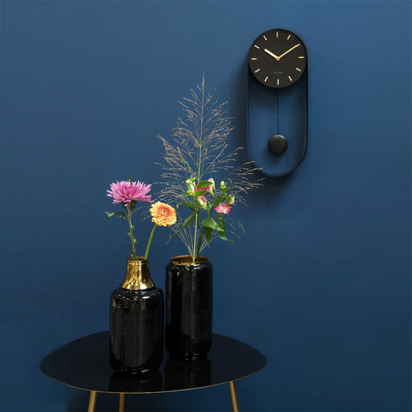 Karlsson Pendulum Charm Wall Clock - Black